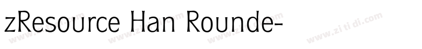 zResource Han Rounde字体转换